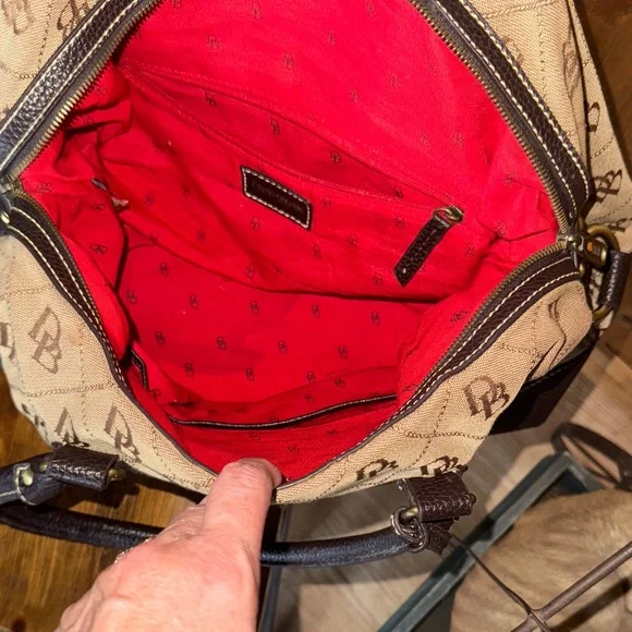 Dooney & Bourke Signature Brown and Tan Satchel - Picture 6 of 16
